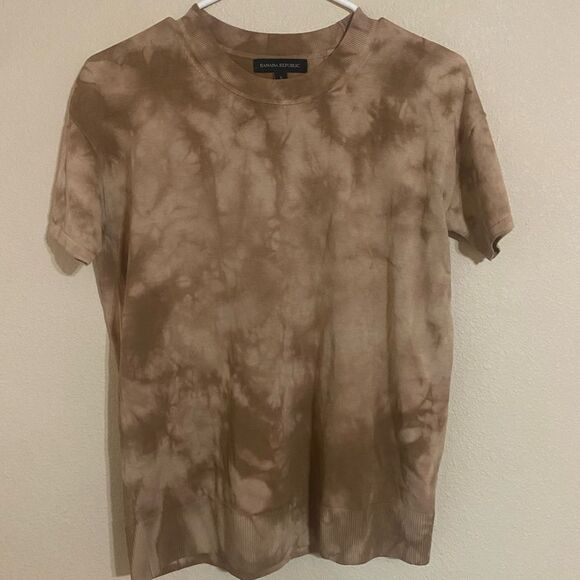 BANANA REPUBLIC Supima Tie Dye Sweater in Baja Sand - Picture 2 of 6